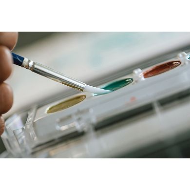 Dixon Prang 8 Assorted Metallic Color Washable Watercolors Set with Brush 6-pk.