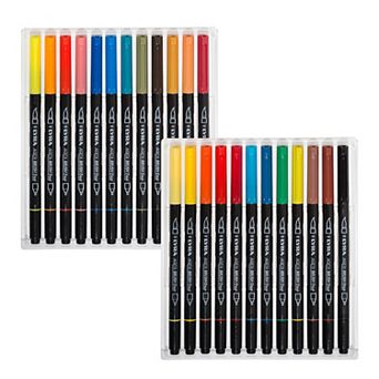 Dixon Lyra 24 Color Aqua Brush Duo Art Markers Set