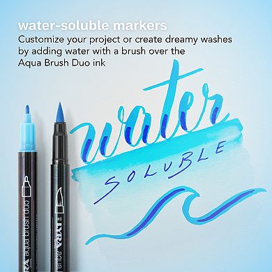 Dixon Lyra 24 Color Aqua Brush Duo Art Markers Set