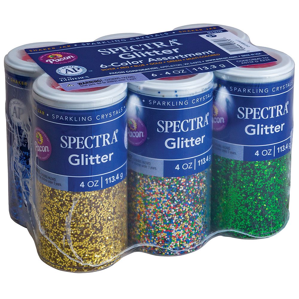 Dixon Spectra 4 oz. Assorted Color Sparkling Glitter 6-pk.