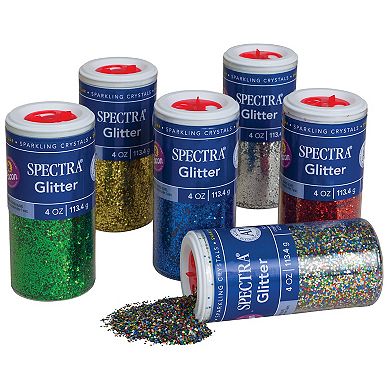 Dixon Spectra 4 oz. Assorted Color Sparkling Glitter 6-pk.