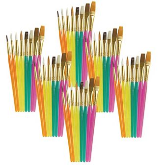 Dixon Creativity Street 8 pc Assorted Colors & Sizes Acrylic Paint Brush Set 6 pk
