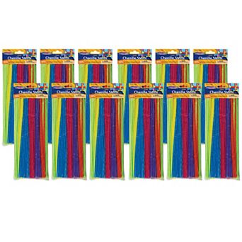 Dixon Creativity Street 100 pc Assorted Hot Color Jumbo Stems Set 12 pk