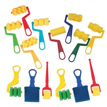 Dixon Creativity Street 14 pc Assorted Colors & Sizes Foam Rollers & Brush Classroom Set