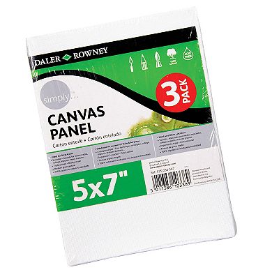 Dixon Daler-Rowney Simply 3-pc. 5" x 7" White Canvas Panels Set 6-pk.
