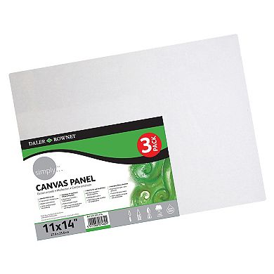 Dixon Daler-Rowney Simply 3-pc. 11" x 14" White Canvas Panels Set 3-pk.
