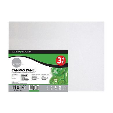 Dixon Daler-Rowney Simply 3-pc. 11" x 14" White Canvas Panels Set 3-pk.
