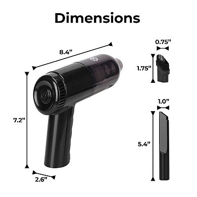 Kobot Portable Cordless Car Vacuum – Onyx