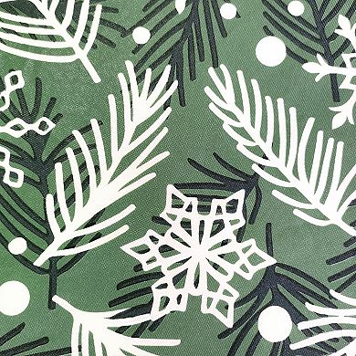 St. Nicholas Square® Snowflake And Pine Toss Peva Tablecloth