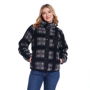 Women's Weathercast Snap Front Bonded Sherpa Fleece Jacket