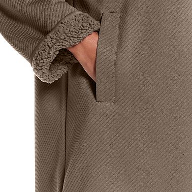 Women's Weathercast Ribbed Knit Sherpa-Lined Coatigan