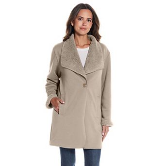 Women's Weathercast Ribbed Knit Sherpa-Lined Coatigan