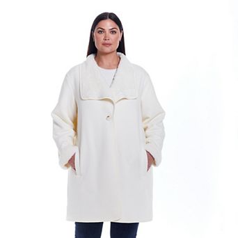Plus Size Weathercast Ribbed Knit Sherpa-Lined Coatigan