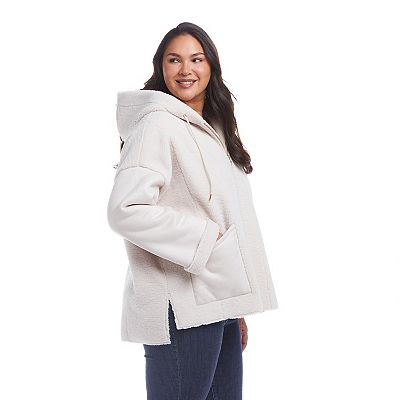 Plus Size Weathercast Reversible Faux Shearling Jacket