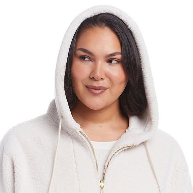 Plus Size Weathercast Reversible Faux Shearling Jacket
