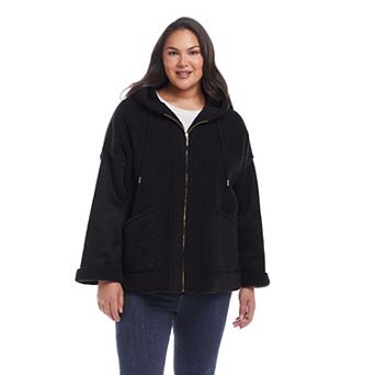 Plus Size Weathercast Reversible Faux Shearling Jacket