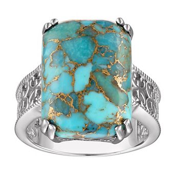 Designs by Gioelli Sterling Silver Copper Turquoise Ring