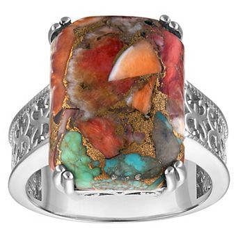 Designs by Gioelli Sterling Silver Copper Turquoise Ring