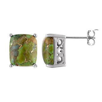 Designs by Gioelli Sterling Silver Copper Turquoise Stud Earrings