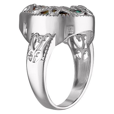 Designs by Gioelli Sterling Silver Blue Oyster Turquoise Ring