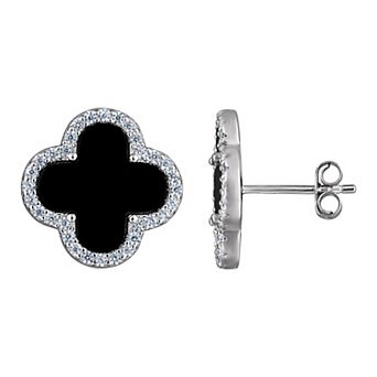 Designs by Gioelli Sterling Silver Clover Earrings