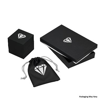 Designs by Gioelli 14k Gold Over Silver White Sapphire Clover U-link Chain Bracelet