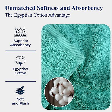 SUPERIOR 10-Piece Highly Absorbent Egyptian Cotton Towel Set