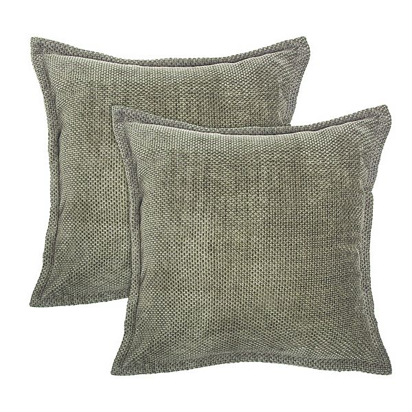 Deco Chenille Basketweave 2-pk. Pillow Set - Olive