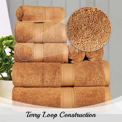 SUPERIOR 8-Piece Highly Absorbent Egyptian Cotton Towel Set