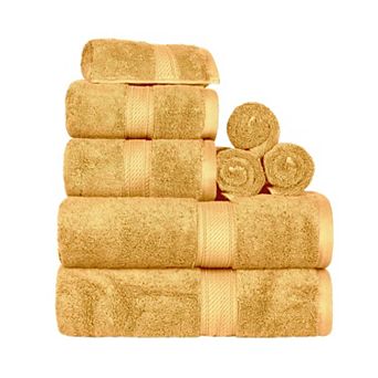 SUPERIOR 8 pc Highly Absorbent Egyptian Cotton Towel Set
