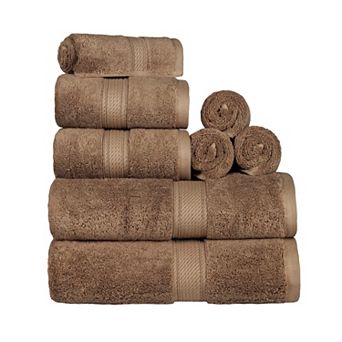 SUPERIOR 8 pc Highly Absorbent Egyptian Cotton Towel Set