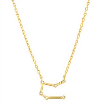 Paige Harper Sterling Silver Cubic Zirconia Zodiac Constellation Necklace