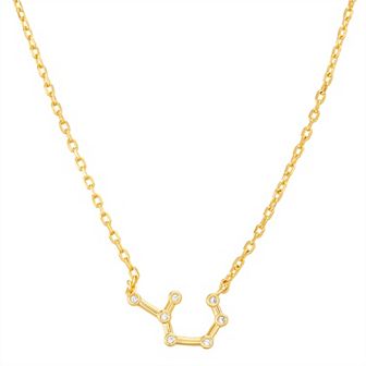 Paige Harper Sterling Silver Cubic Zirconia Zodiac Constellation Necklace