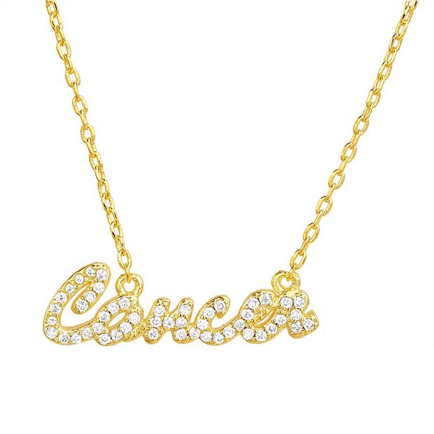 Paige Harper Sterling Silver Cubic Zirconia Zodiac Necklace