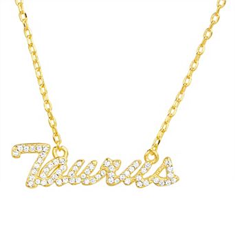 Paige Harper Sterling Silver Cubic Zirconia Zodiac Necklace