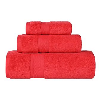 SUPERIOR 3 pc Zero Twist Cotton Chevron Absorbent Towel Set