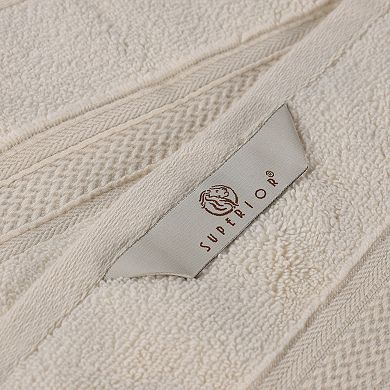 SUPERIOR 8-Piece Zero Twist Cotton Absorbent Towel Set