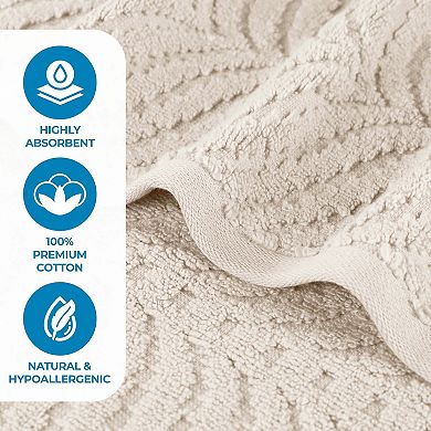SUPERIOR 8-Piece Zero Twist Cotton Absorbent Towel Set