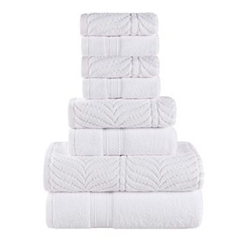 SUPERIOR 8 pc Zero Twist Cotton Absorbent Towel Set