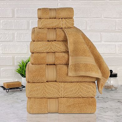 SUPERIOR 9-Piece Zero Twist Cotton Absorbent Towel Set