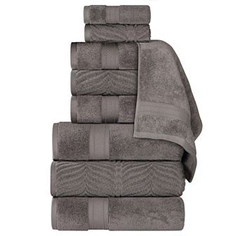 SUPERIOR 9 pc Zero Twist Cotton Absorbent Towel Set