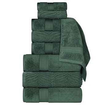 SUPERIOR 9 pc Zero Twist Cotton Absorbent Towel Set
