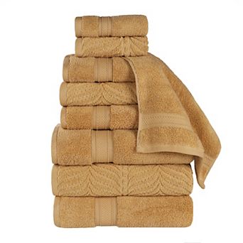 SUPERIOR 9 pc Zero Twist Cotton Absorbent Towel Set