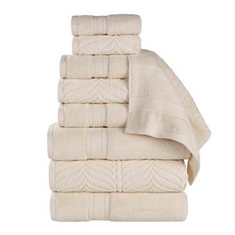 SUPERIOR 9 pc Zero Twist Cotton Absorbent Towel Set