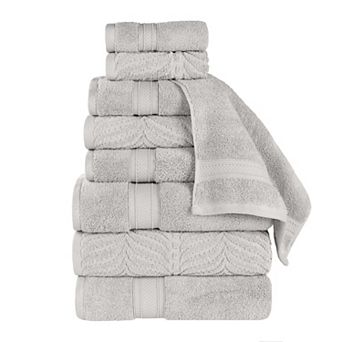 SUPERIOR 9 pc Zero Twist Cotton Absorbent Towel Set