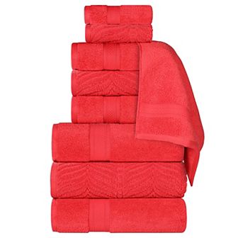 SUPERIOR 9 pc Zero Twist Cotton Absorbent Towel Set
