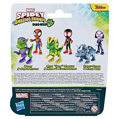 Hasbro Marvel Spidey and His Amazing Friends Dino-Webs, Miles "Spin" Morales & Marvel's Electrosaurus