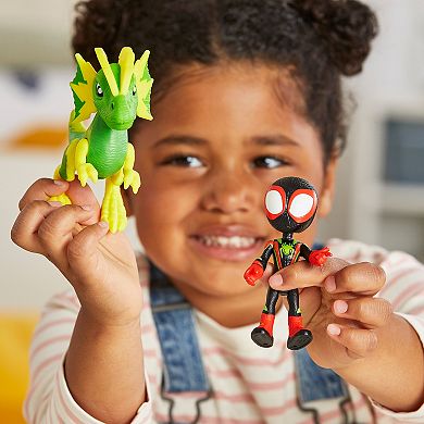 Hasbro Marvel Spidey and His Amazing Friends Dino-Webs, Miles "Spin" Morales & Marvel's Electrosaurus