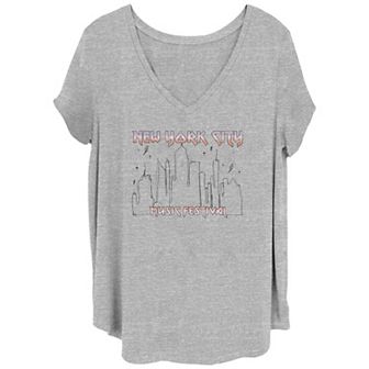 Juniors' Plus Size New York City Music Festival Graphic Tee