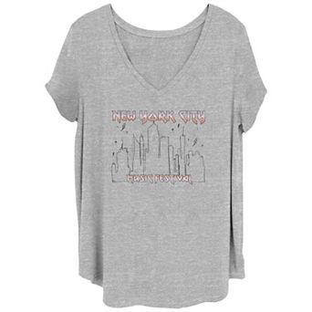 Juniors' Plus Size New York City Music Festival Graphic Tee